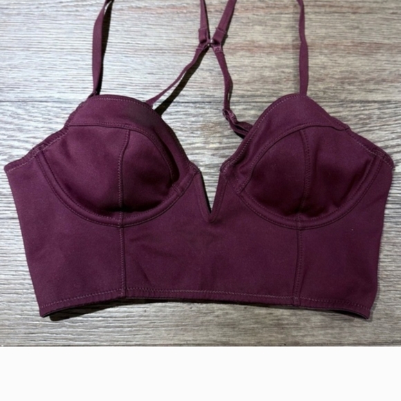 [Intimately free people] Brianna Longline Underwire Bra - Crimson - S - Picture 4 of 9